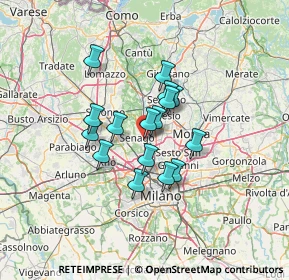 Mappa Via Monte Santo, 20037 Paderno Dugnano MI, Italia (9.40125)