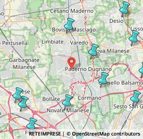 Mappa Via Monte Santo, 20037 Paderno Dugnano MI, Italia (6.66786)