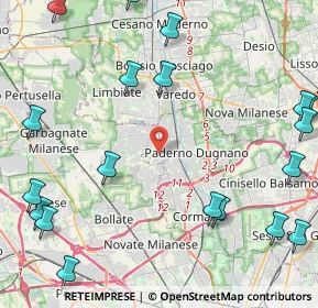 Mappa Via Monte Santo, 20037 Paderno Dugnano MI, Italia (6.251)