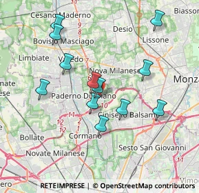 Mappa Viale Arturo Toscanini, 20037 Paderno Dugnano MI, Italia (3.5275)
