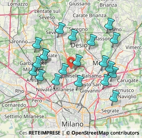 Mappa Viale Arturo Toscanini, 20037 Paderno Dugnano MI, Italia (7.2055)
