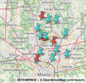 Mappa Viale Arturo Toscanini, 20037 Paderno Dugnano MI, Italia (5.94846)