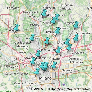 Mappa Via Antonio Casaletti, 20037 Paderno Dugnano MI, Italia (8.5555)