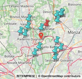 Mappa Via Antonio Casaletti, 20037 Paderno Dugnano MI, Italia (3.725)