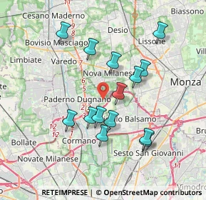 Mappa Via Antonio Casaletti, 20037 Paderno Dugnano MI, Italia (3.35214)