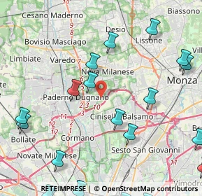 Mappa Via Antonio Casaletti, 20037 Paderno Dugnano MI, Italia (6.0905)