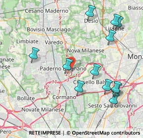 Mappa Via Ferdinando Santi, 20037 Paderno Dugnano MI, Italia (4.59583)