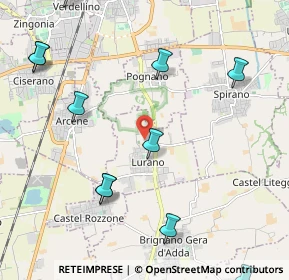 Mappa Via Arturo Toscanini, 24050 Lurano BG, Italia (2.80917)