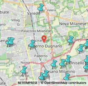 Mappa Via San Michele del Carso, 20037 Paderno Dugnano MI, Italia (3.16611)