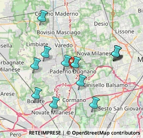 Mappa Paderno Dugnano, 20037 Paderno Dugnano MI, Italia (3.94385)
