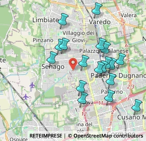 Mappa Via Andrea Costa, 20037 Paderno Dugnano MI, Italia (1.85556)