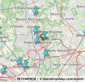 Mappa SP 44 - Località Serviane, 20037 Paderno Dugnano MI, Italia (5.665)