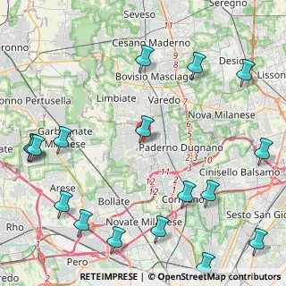 Mappa Via Vittorio Bachelet, 20037 Paderno Dugnano MI, Italia (6.594)