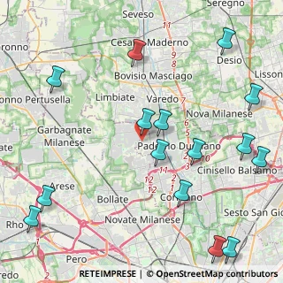 Mappa Via Vittorio Bachelet, 20037 Paderno Dugnano MI, Italia (5.52133)