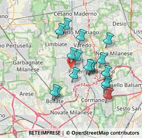 Mappa Via Vittorio Bachelet, 20037 Paderno Dugnano MI, Italia (3.07118)