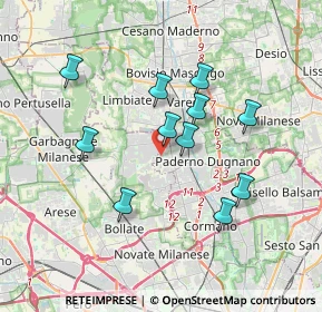 Mappa Via Vittorio Bachelet, 20037 Paderno Dugnano MI, Italia (3.20545)