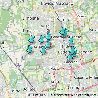 Mappa Via Vittorio Bachelet, 20037 Paderno Dugnano MI, Italia (1.43417)