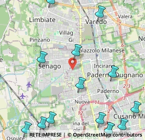 Mappa Via Vittorio Bachelet, 20037 Paderno Dugnano MI, Italia (3.17933)