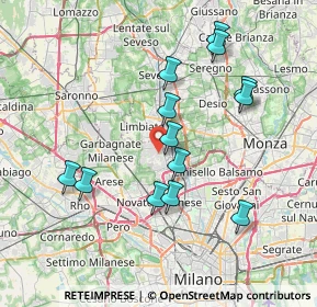 Mappa Via Vittorio Bachelet, 20037 Paderno Dugnano MI, Italia (7.22)