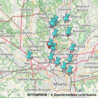 Mappa Via Vittorio Bachelet, 20037 Paderno Dugnano MI, Italia (6.932)
