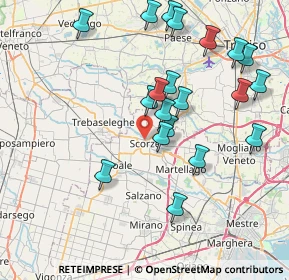 Mappa 30037 Scorzé VE, Italia (8.0315)