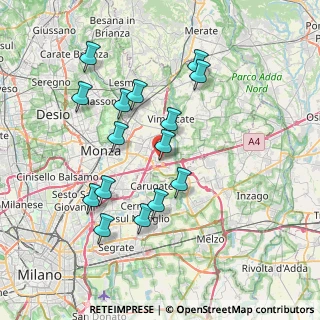 Mappa Via Gaetano Donizetti, 20864 Agrate Brianza MB, Italia (7.19533)