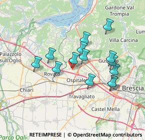 Mappa Via per Ospitaletto, 25035 Ospitaletto BS, Italia (6.21214)