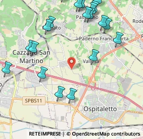 Mappa Via per Ospitaletto, 25035 Ospitaletto BS, Italia (2.6205)