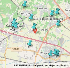 Mappa Via per Ospitaletto, 25035 Ospitaletto BS, Italia (2.45769)