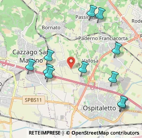 Mappa Via per Ospitaletto, 25035 Ospitaletto BS, Italia (2.26727)