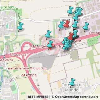 Mappa A4 Milano - Brescia, 20882 Bellusco MB, Italia (0.53448)
