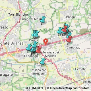 Mappa A4 Milano - Brescia, 20864 Agrate Brianza MB, Italia (1.696)
