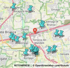 Mappa A4 Milano - Brescia, 20882 Bellusco MB, Italia (2.3525)