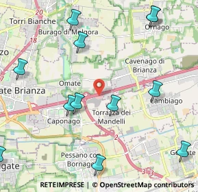 Mappa A4 Milano - Brescia, 20882 Bellusco MB, Italia (2.6975)