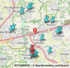 Mappa A4 Milano - Brescia, 20882 Bellusco MB, Italia (2.375)