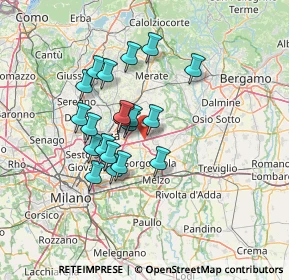Mappa A4 Milano - Brescia, 20864 Agrate Brianza MB, Italia (11.133)