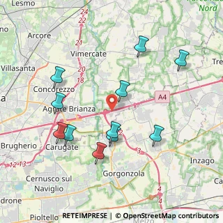 Mappa A4 Milano - Brescia, 20864 Agrate Brianza MB, Italia (3.95909)