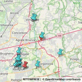 Mappa A4 Milano - Brescia, 20864 Agrate Brianza MB, Italia (6.04933)