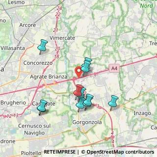 Mappa A4 Milano - Brescia, 20864 Agrate Brianza MB, Italia (3.52455)