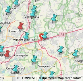 Mappa A4 Milano - Brescia, 20882 Bellusco MB, Italia (6.2425)