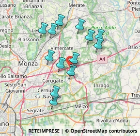Mappa A4 Milano - Brescia, 20882 Bellusco MB, Italia (6.41846)