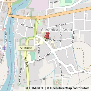 Mappa Via Michelangelo da Caravaggio, 1, 24040 Canonica d'Adda, Bergamo (Lombardia)