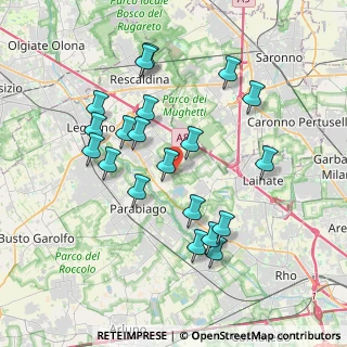 Mappa Via C. Calvi, 20015 Parabiago MI, Italia (3.673)