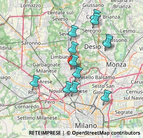 Mappa Via Magretti, 20037 Paderno Dugnano MI, Italia (6.77083)