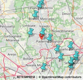 Mappa Via Magretti, 20037 Paderno Dugnano MI, Italia (5.172)