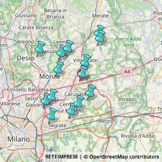 Mappa Via Giacomo Puccini, 20864 Agrate Brianza MB, Italia (6.91857)