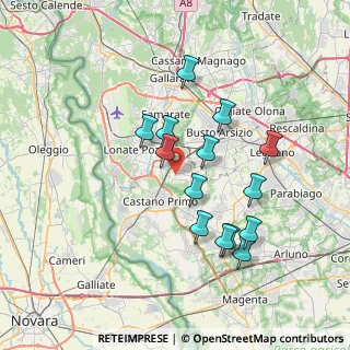 Mappa Via Umberto Saba, 20020 Magnago MI, Italia (6.62857)