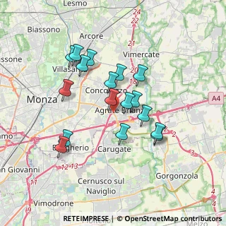 Mappa Via Monza, 20864 Agrate Brianza MB, Italia (3.09353)