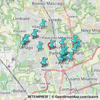 Mappa Via Timavo, 20037 Paderno Dugnano MI, Italia (1.6255)