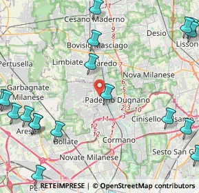 Mappa Via Timavo, 20037 Paderno Dugnano MI, Italia (6.532)